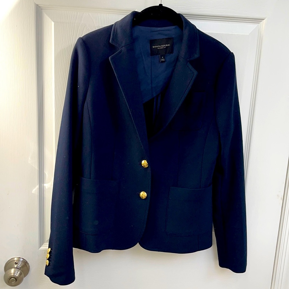 NWOT Banana Republic 2021 navy blazer size 4